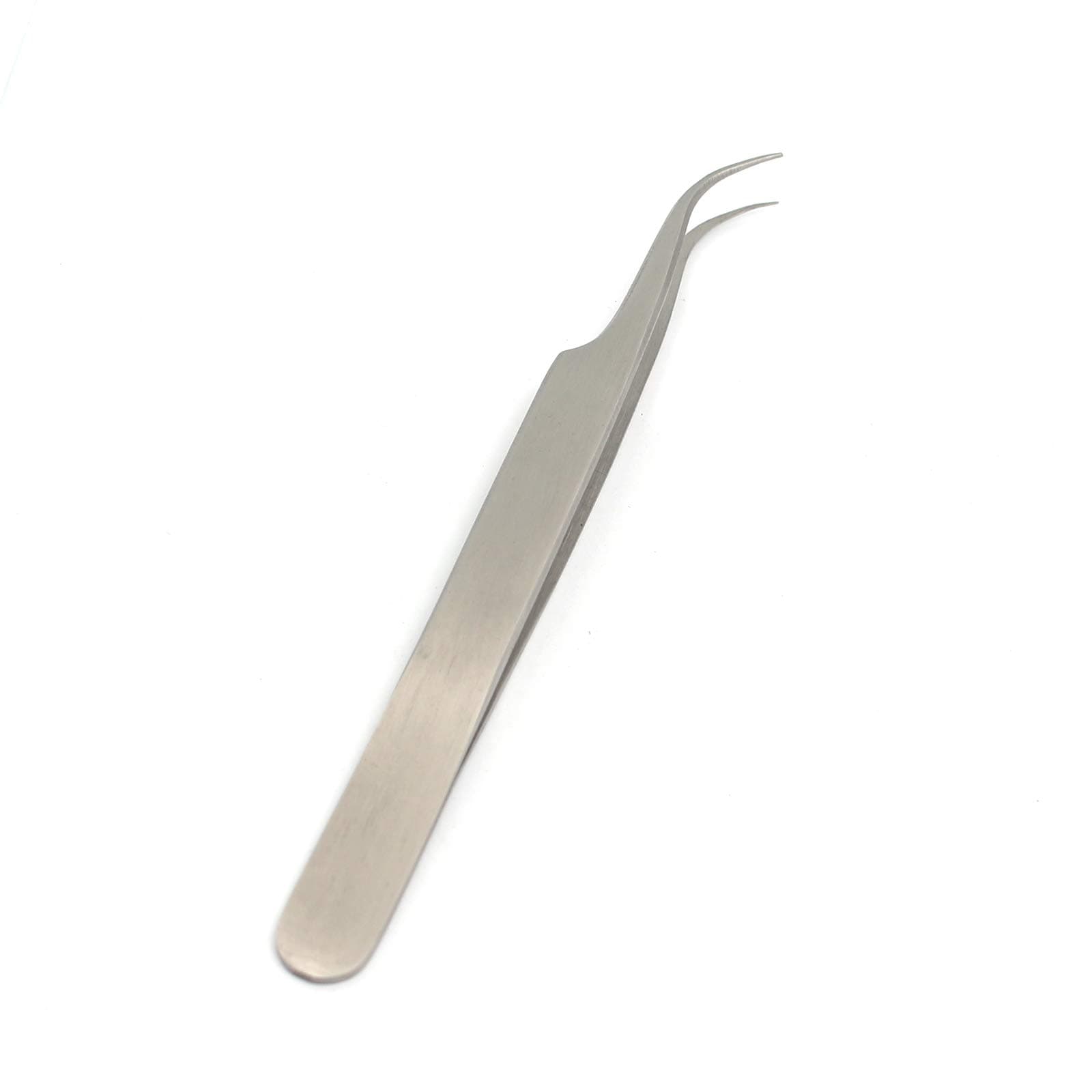 Stainless Steel Curved Needle Point Tweezers