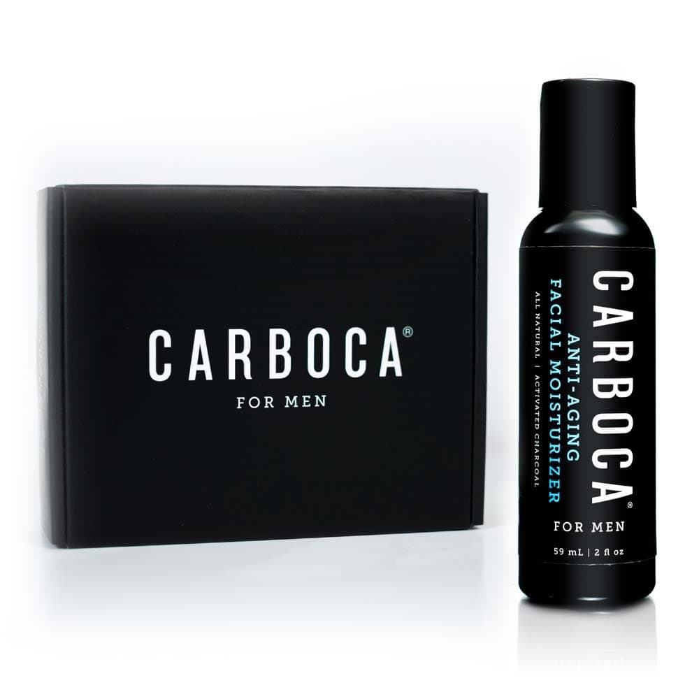 Men's Anti-Aging Face Lotion with Activated Charcoal - Moisturize and Repair Skin Daily - All Natural Ingredients, Safe for All Skin Types, Reverse Aging, Return Youth - Carboca