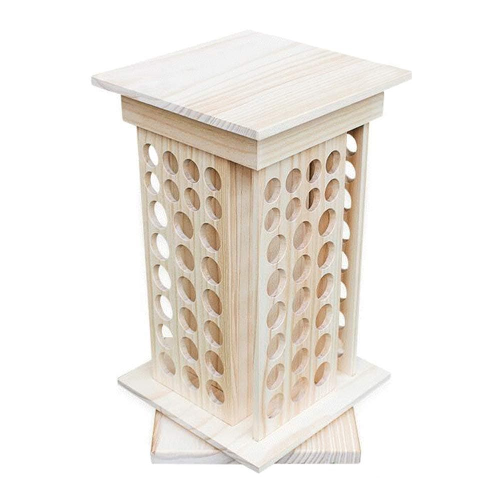 Wooden Essential Oil Box Display Rack 8 Tier Rotating Essential Oil Bottle Holder for Holding Diffuser