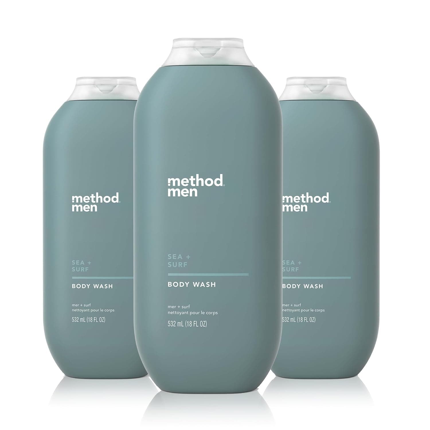 Method Men Body Wash, Sea + Surf, Paraben and Phthalate Free, 18 FL Oz (Pack ...