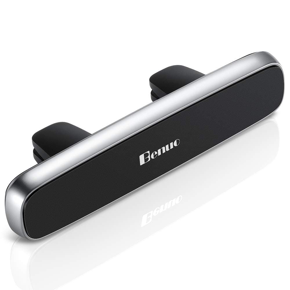 Benuo Magnetic Car Phone Mount Holder Strong Absorption Universal Stick On Rectangle Flat Dashboard Magnetic Car Mount Holder Stand for iPhone X/8/8 Plus/7 Other Cellphones and Mini Tablets