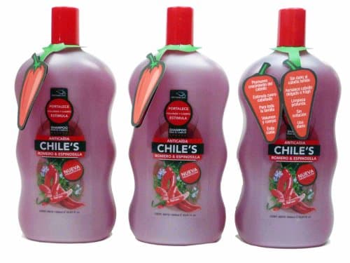 3 X Natturalabs Chili Rosemary Shampoo/Anticaida Chile's Romero & Espinosilla 33.8 oz