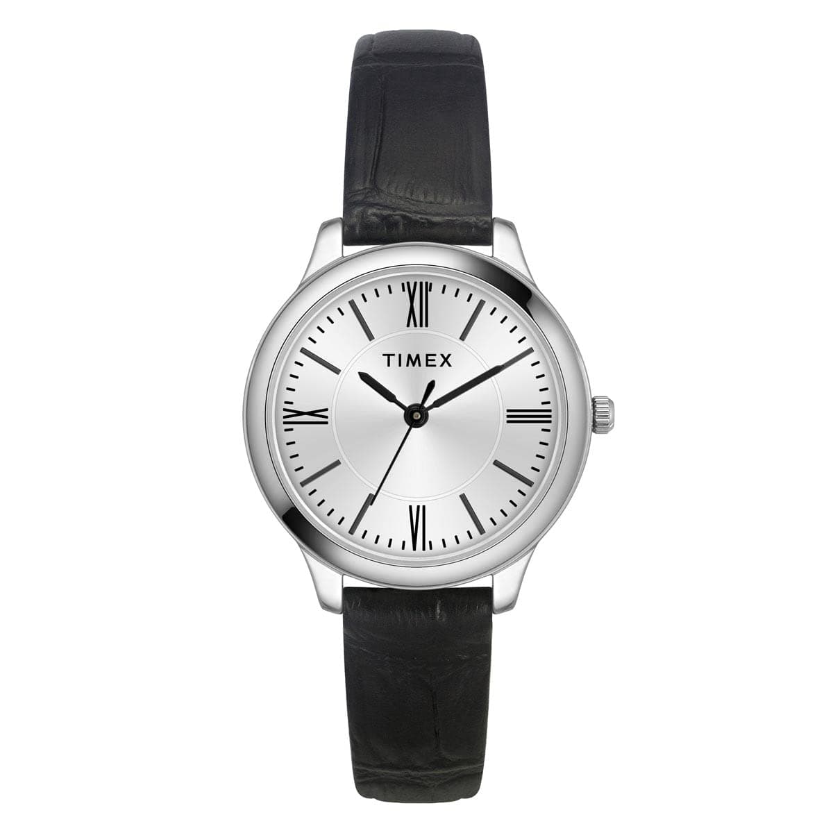 Timex3 Hands Women Analog Silver Dial Coloured Quartz Watch, Round Dial with 30 mm Case Width - TWEL149SMU05