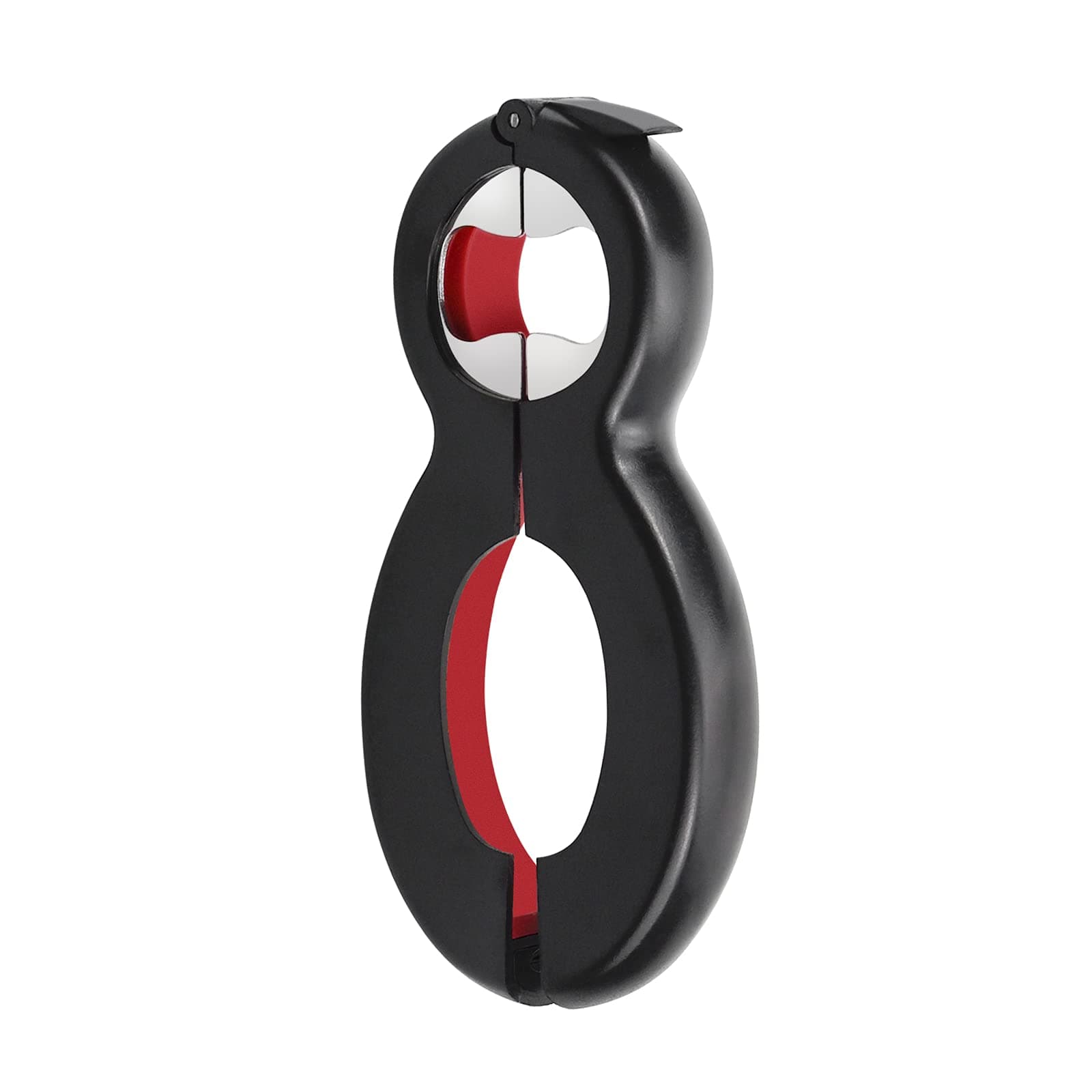 6 in 1 Multi  Opener  Jar  Opener  Open Sesame 6 in 1 Can  Opener  Multi Function Non-Slip Can Bottle  Opener  for Seniors Arthritis Patients Women Children(Black and Red)