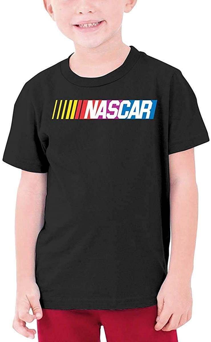 Teens Neutral Short Sleeve T-Shirt NASCAR Logo Classic Cool Creation Black