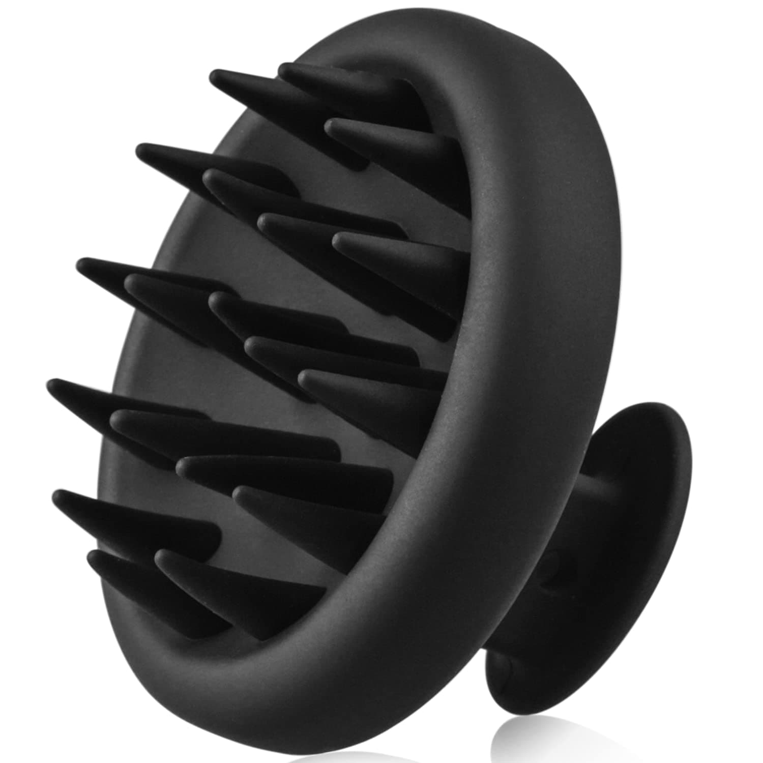 BEAUTLOHAS.Silicone Scalp Massager Shampoo Brush, Shower Scalp Scrubber with Soft Bristles, Scalp Brush for Hair Growth & Dandruff Treatment, Wet Dry Hair Massager for All Hair Types of Women (Black)