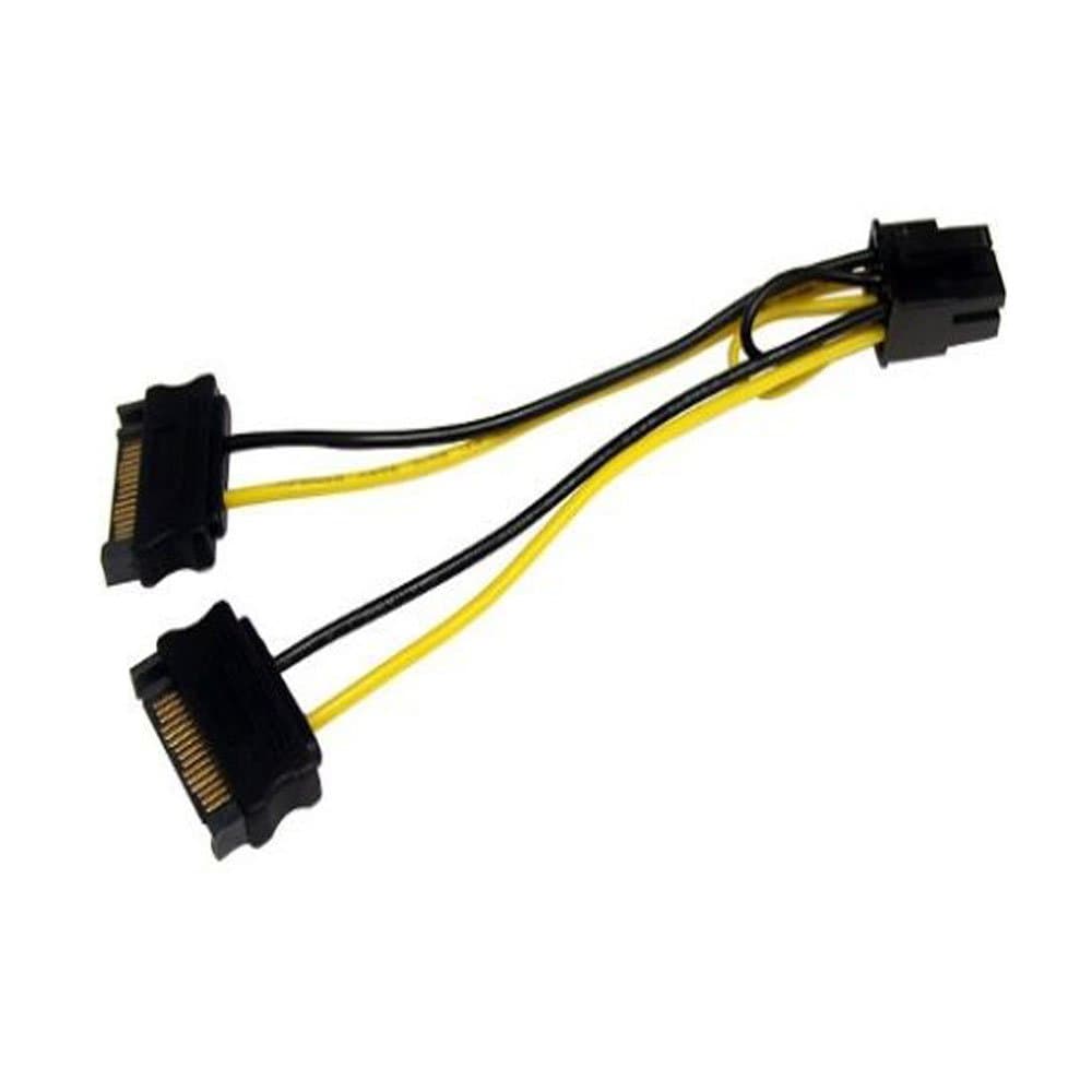 Caxico 6-Inch SATA Power to 6 Pin PCI Express Video Card Power Cable Adapter