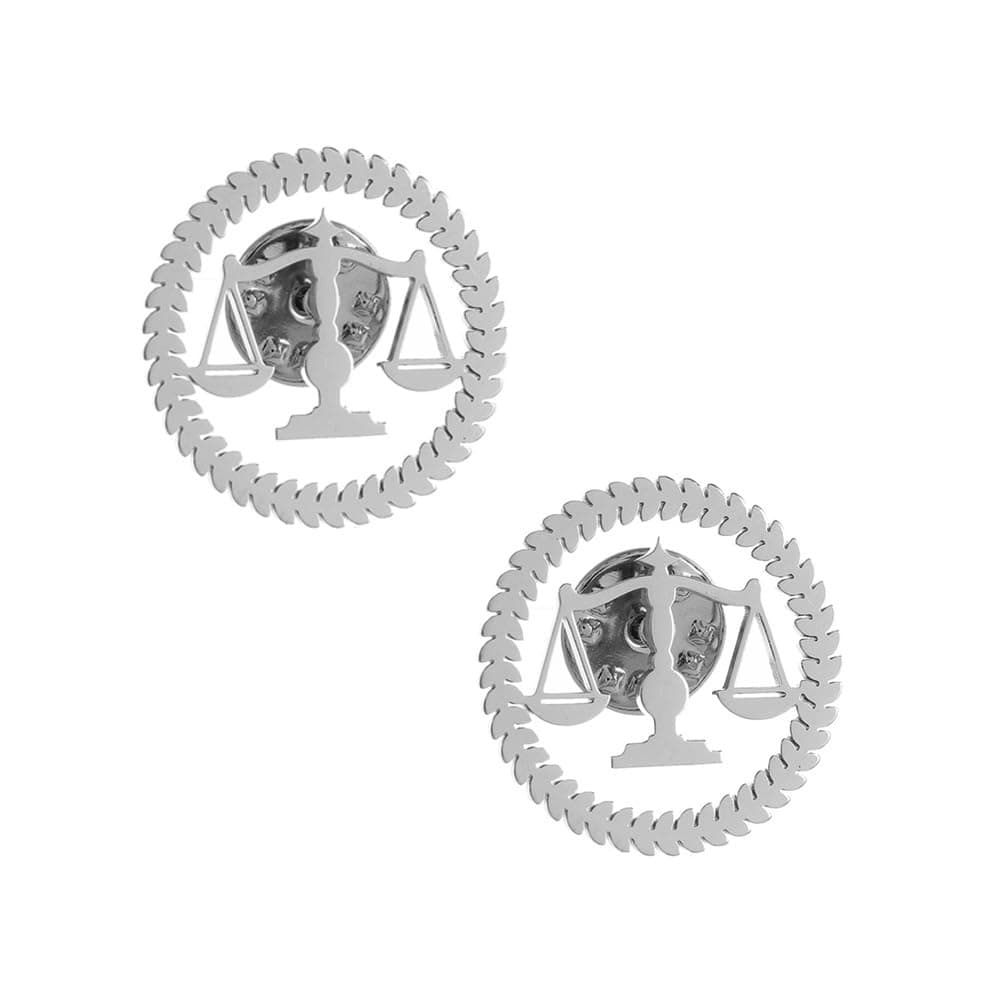 Libra Balance Advocate Lawyer Brooch Justice and Equity Symbol For Men's Shirt Jewelry Lawyers Judge Steel Lapel Pin