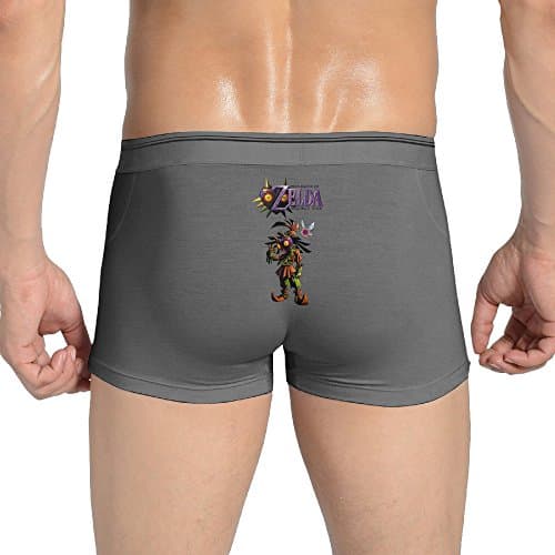 NING Sexy The Legend Of Zelda Majora's Mask Seamless Stretchable Boxer Panty For Fashionable Men Ash M
