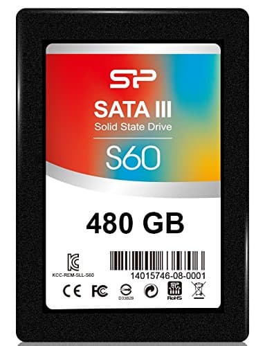 Silicon Power 480GB SSD S60 MLC High Endurance SATA III 2.5" 7mm (0.28") Internal Solid State Drive- Free-download SSD Health Monitor Tool Included (SP480GBSS3S60S25)