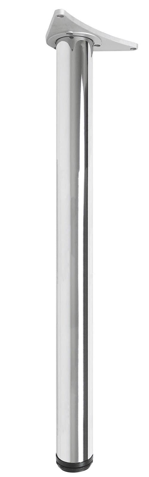 GTV Adjustable Breakfast Bar Round Worktop Support Table Leg, Table Legs, Desk Legs 710, 820, 1100 (820 mm, Polished Chrome)