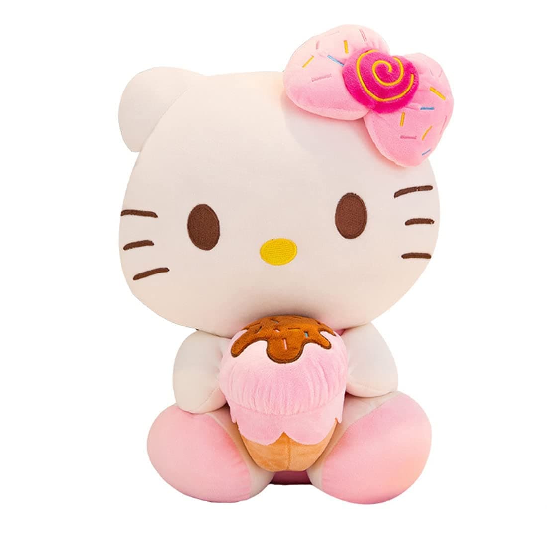(14'', Pink) - My Super Star Hello Kitty Plush Toys Dolls,Baby Girls Toys, 3 sizes 36cm 46cm 60cm ,Pink Blue colour, (Pink, 14'')