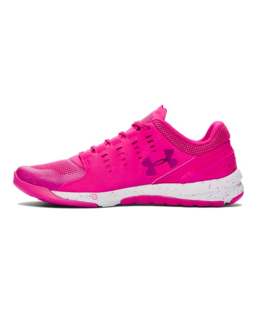 Under Armour Women's Charged Stunner TR EXP, Tropic Pink/White, 7 B
