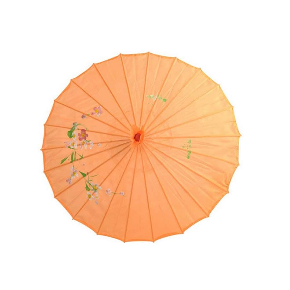 Patio Umbrella, Chinese Vintage Silk Umbrella Parasol, Excellent Polyester Fabric, Exquisite Flower Pattern, Suitable for Sun Days, Wedding