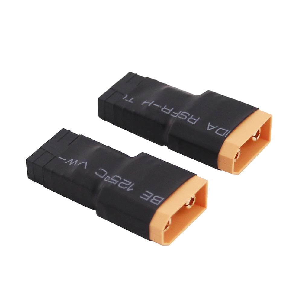 OliYin 2pcs XT90 Male to Traxxas TRX Female No Wire Adapter for RC Power Supply(Pack of 2)