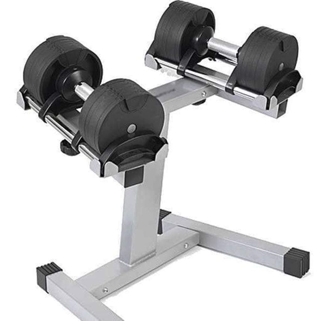Weight Lifting Dumbbells Quickly Adjustable Dumbbells In 1 Second, Men's Home Fitness Equipment, 5/6/9 Gear Weight Adjustment Smart Suit, With Dumbbell Rack (Size : 32kg*2+rack)