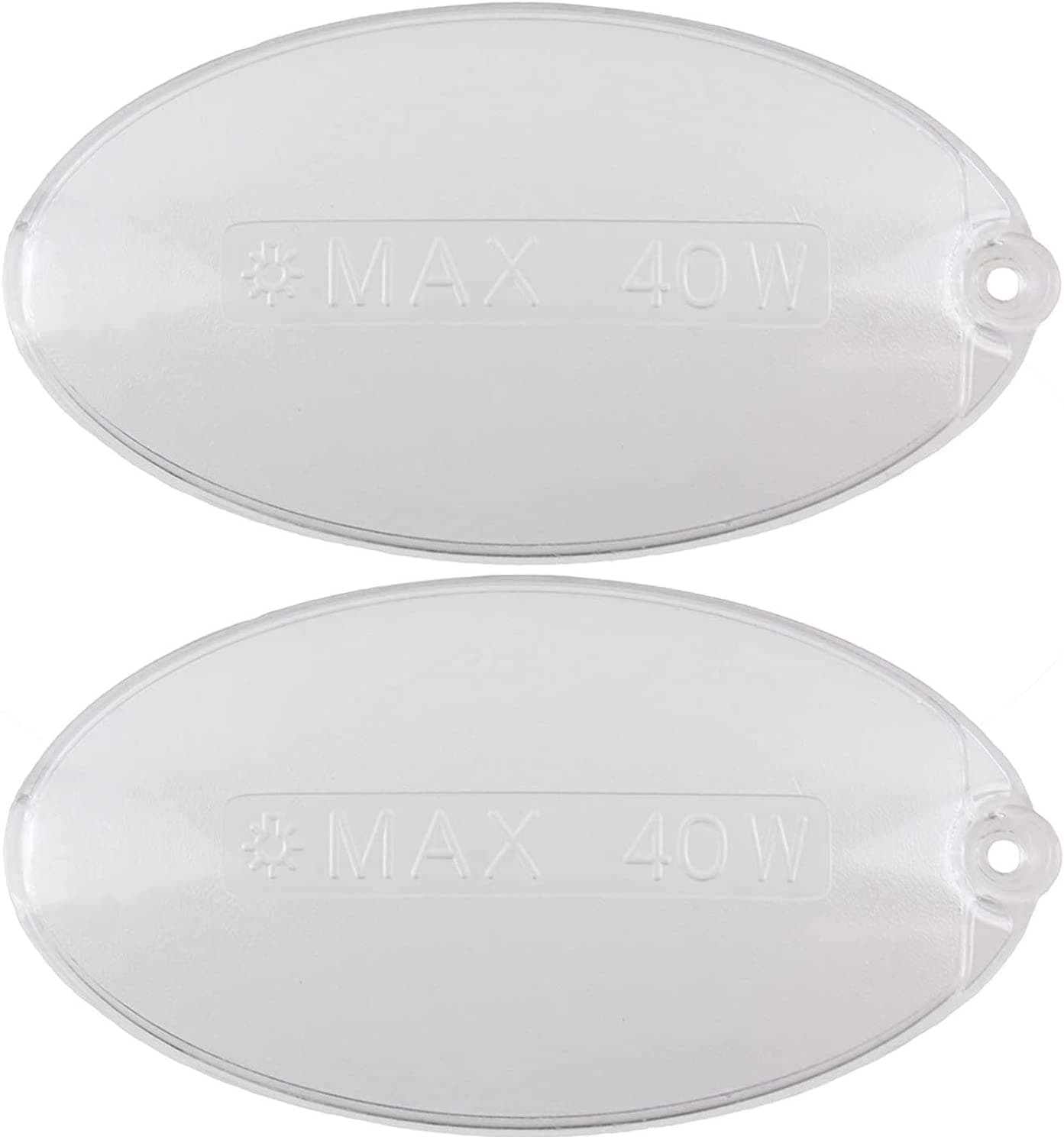 Light Diffuser Lens Oval Cover Plate Compatible with Rangemaster Cooker Hood (Pack of 2, 100mm x 52mm)