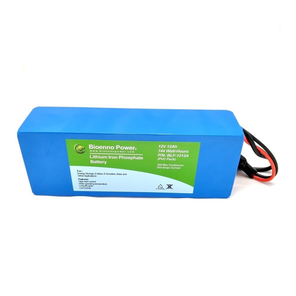 12V, 12Ah LFP LiFePO4 Lithium Iron Phosphate Battery (PVC, BLF-1212A)