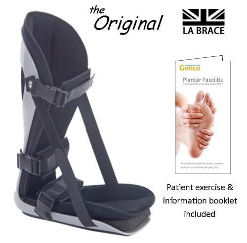 LA Brace® Plantar Fasciitis Night Splint (Small UK 3-5) - Including Dorsiflexion Toe Wedge | Lycra Lined Foam Padded | Achilles Tendonitis, Plantar Fasciitis Overnight Treatment
