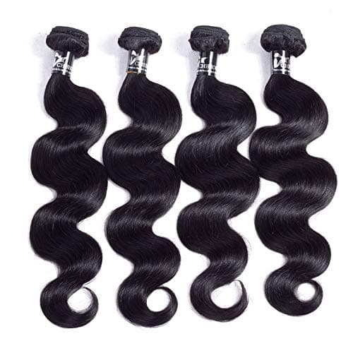 CHEEON Brazilian Virgin Hair Body Wave 4 Bundles 18 20 22 24 Inches 8A Grade Human Hair Bundles Body Wave Virgin Hair