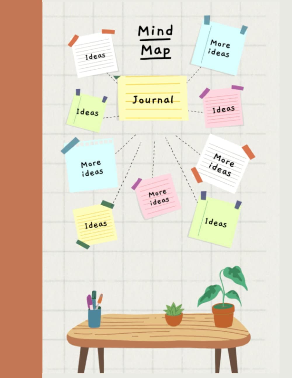 Mind Map Handbook Journal Blank: Mind Mapping For Dummies Blank Sheets - Mind Mapping Inner Space Blank - Mind Mapping Book For Adults And Kids - Big Size 8.5 x 11 Inches - 100 Pages
