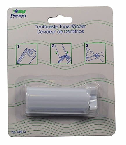 Set of 3 White Plastic Toothpaste Tube Winder Dispenser Squeeze K4910