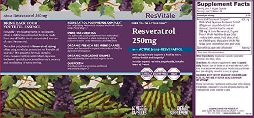 GNC Resvitale Resveratrol 250 mg - 60 Capsules