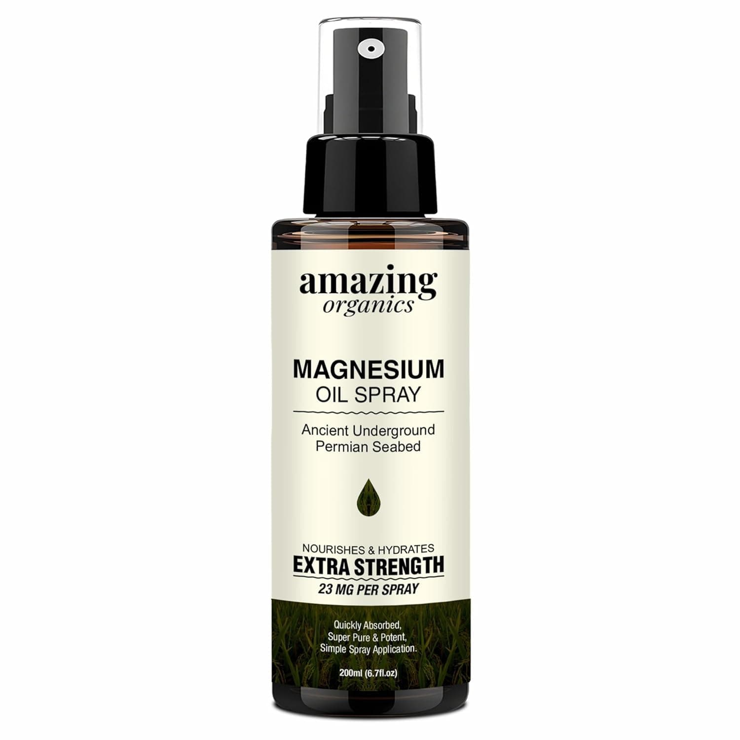 AmazingOrganics Magnesium Oil Spray, Topical Magnesium Chloride for Muscle Recovery, Better Sleep, Relieves Cramps, Aids Fitness Recovery