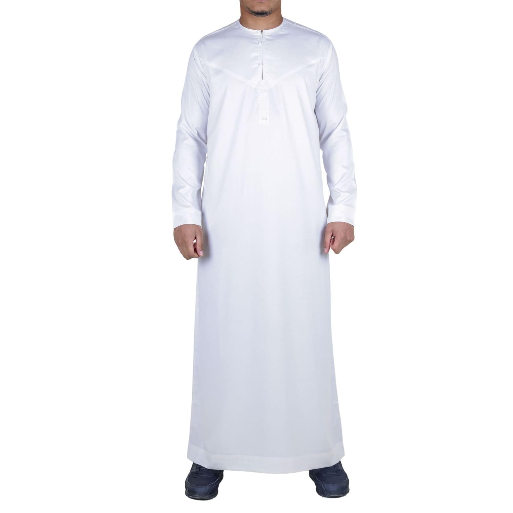 – Men's Thobe Jubba Islamic Clothing Muslim Kaftan Emirati Omani Satin Robe