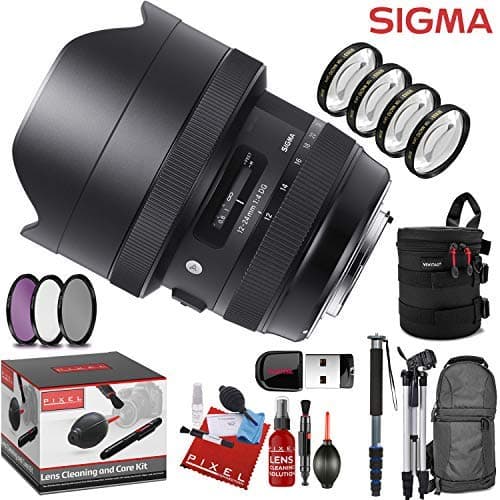 Sigma 12-24mm f/4 DG HSM Art Lens for Canon EF with and a Heavy Duty Extra Padded Lens Case