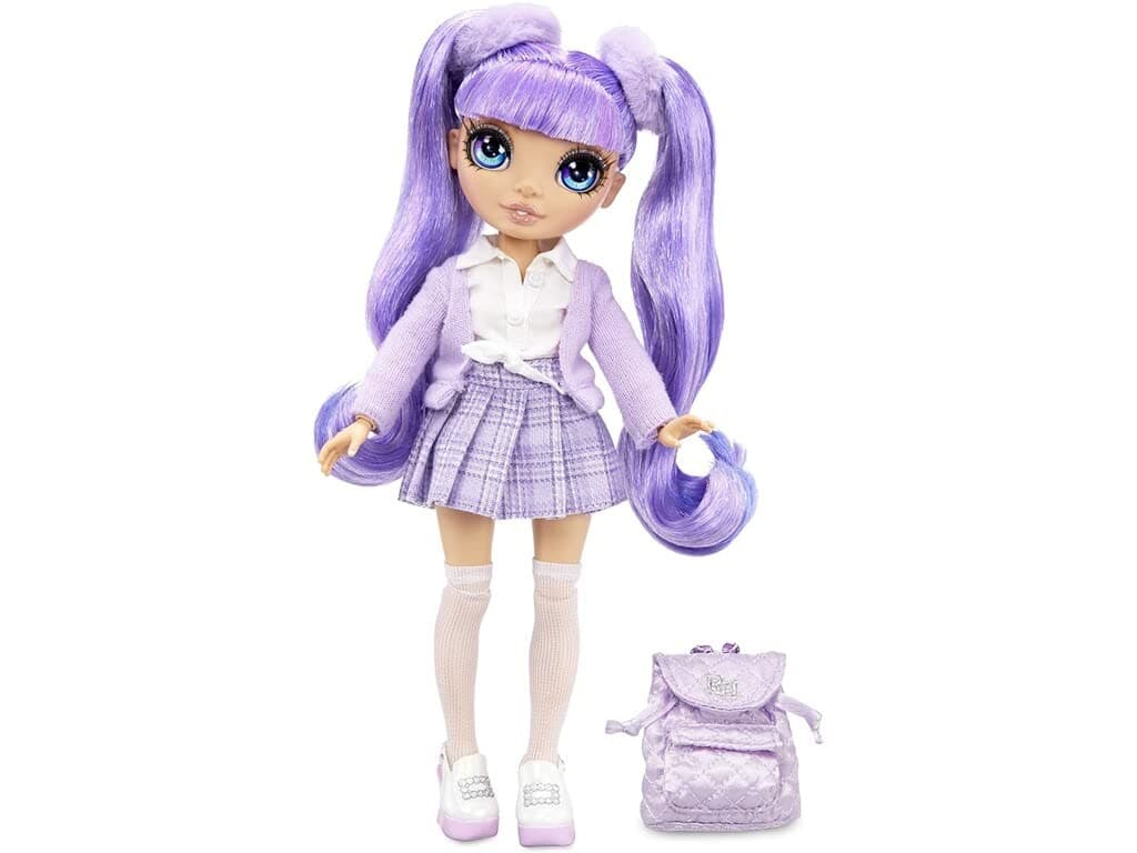 Jr Violet Willow 9 Inch Purple Fashion Doll With Doll Accessories Open And Closes Backpack, Great Gift For Kids 6 12 Years Old And Collectors, Multicolor, 9 Inches