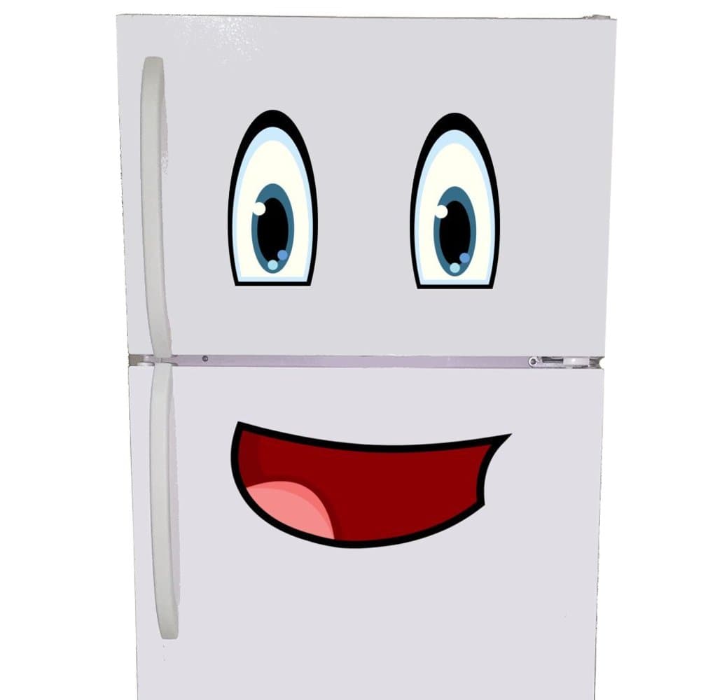 Mr. Fridge Smiley Face Magnet - Emoji Refrigerator Magnet Set for Kids