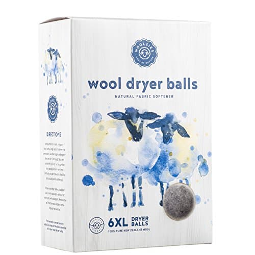 WoolziesWool Dryer Balls Organic: Our Big Wool Spheres are The Best Fabric Softener | 6-Pack XL Dryer Balls for Laundry is Made with New Zealand Wool-Grey