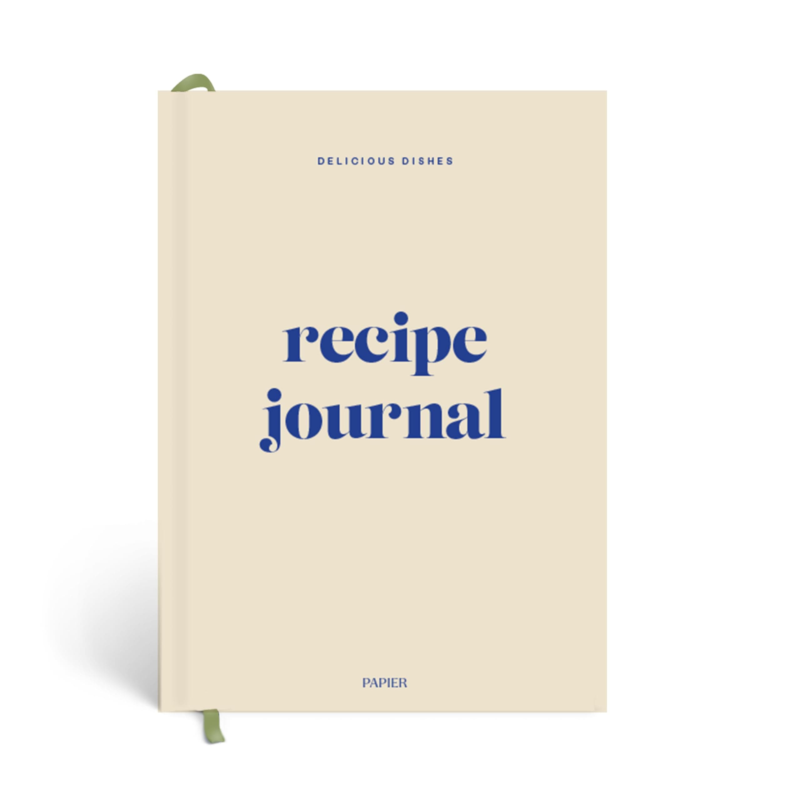 Papier Hardback Recipe Journal - Cream, 8.46" L x 6.02" W | Hardcover Food Recipe, Cooking & Dining Journal | Diary Preserves Family Traditions, Space for Meal Ratings, Cooking Hints & Tips