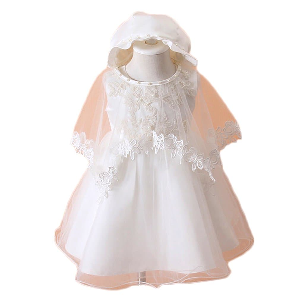 Cozy Boutique Baby Girls Christening Gowns Baptism Dresses With Bonnet