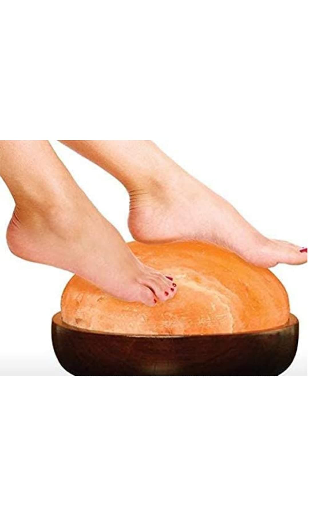 Natural Healing Himalayan Rock Salt Foot Detox Lamp | Himalayan Rock Salt Detox Lamp for Hand and Foot Relaxation with a Wooden Base (Rock Salt foot Detox Lamp)