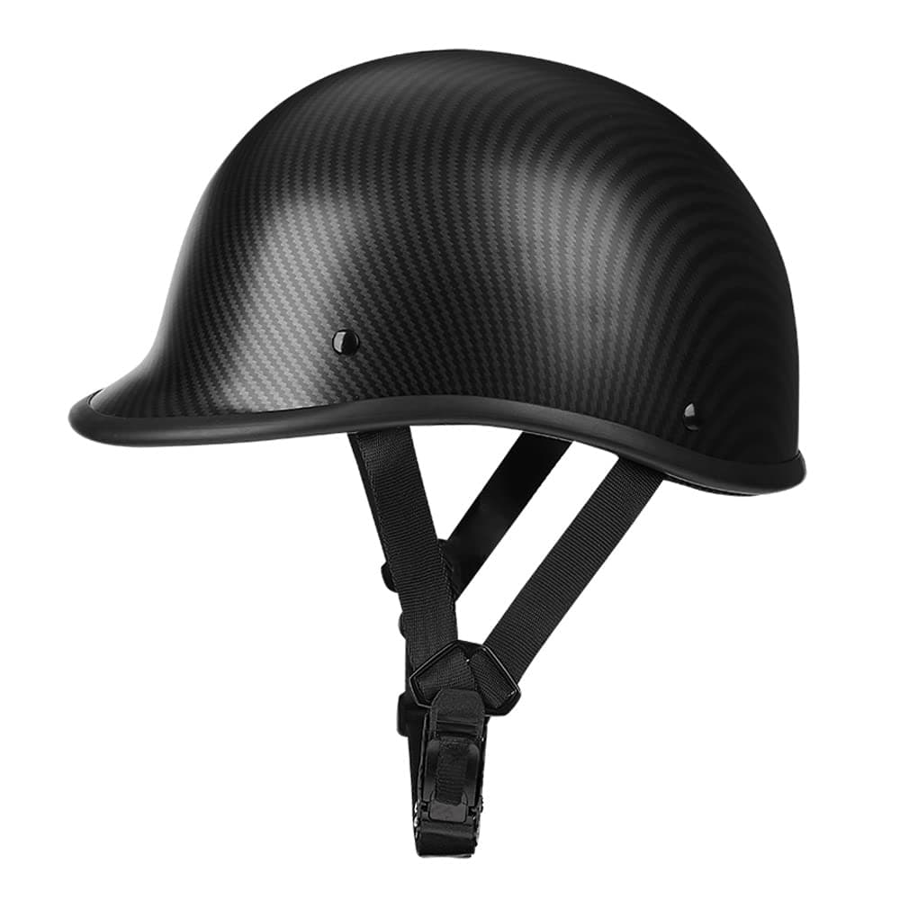 Helmets Half Cap Vintage Shell Open Face Motorcycle Helmet - DOT Approved