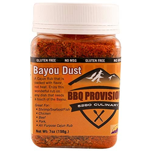 Chef J's BBQ Provisions Bayou Dust Rub, All-Purpose Cajun Rub, Not Spicy, 7 oz