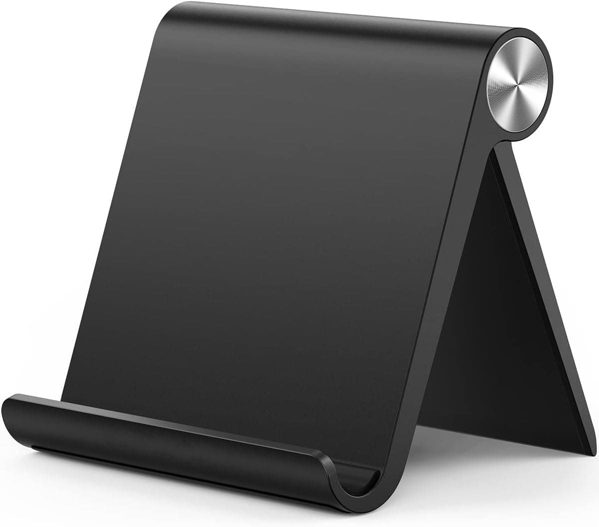 Multi Angle Tablet Tabletop Stand. Holder for iPhone, Android, Samsung, OnePlus, Xiaomi. Portable, Foldable Stand. Perfect for Bed,Office, Home, Gift and Desktop (Black)