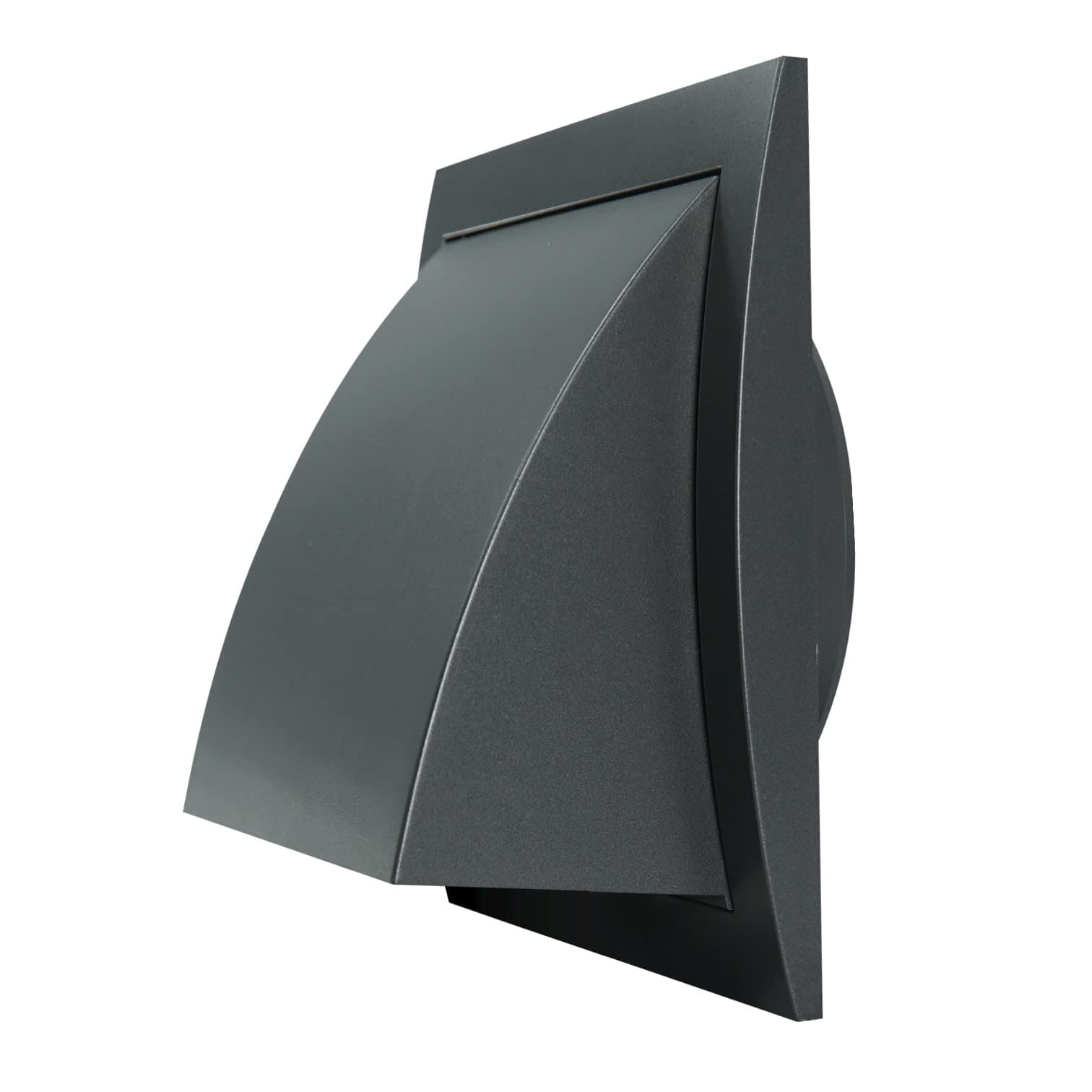 Ventilation Grille Diameter 100 mm Anthracite Exhaust Hood Ventilation with Backflow Flap Plastic Exhaust Air Supply Air Hood