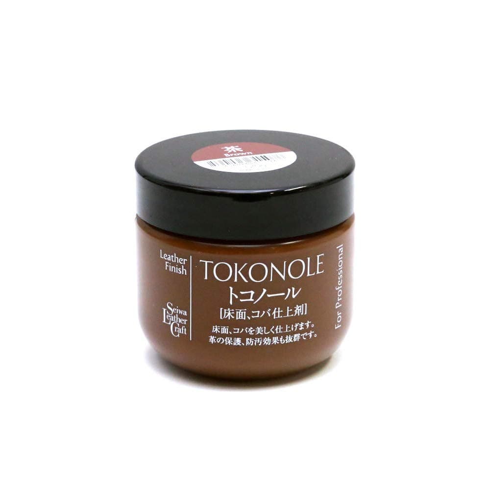 Seiwa Tokonole Leather Finish Burnishing Gum Brown Leathercraft (120g)