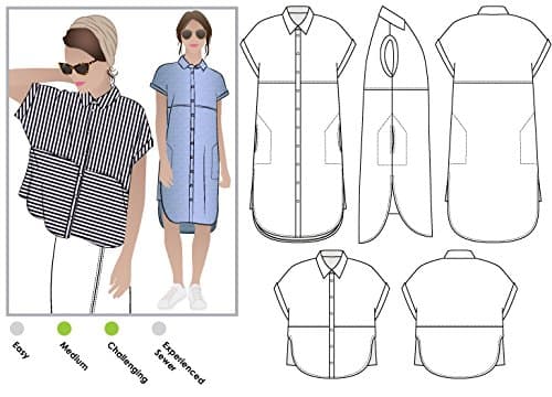 Style ArcSewing Pattern - Blaire Shirt or Dress (Sizes 04-16)