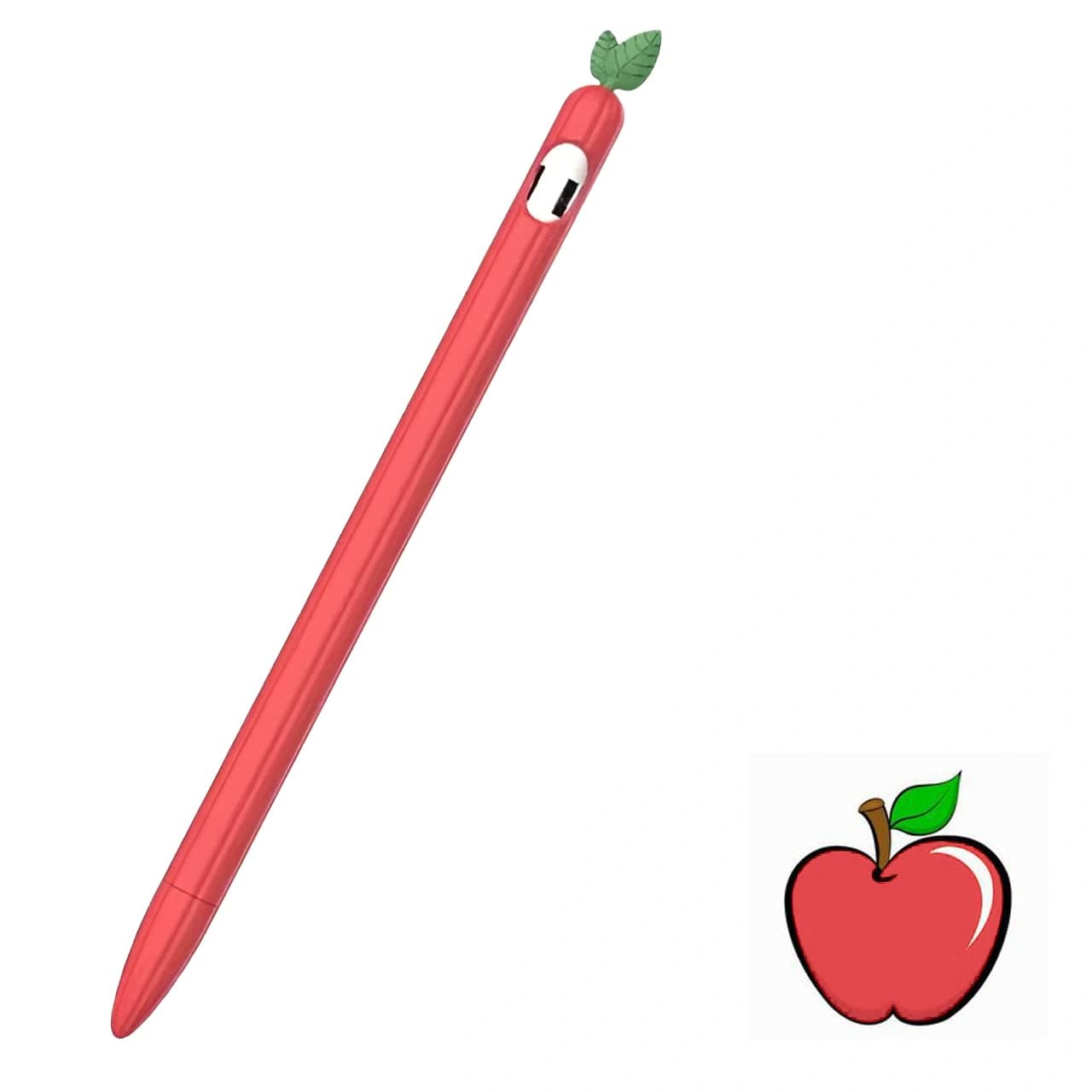 Kidoca® Apple Pencil Case Cover Sleeve Compatible with Apple Pencil 1st & 2nd Generation with Magnetic Charging and Double Tap [ Without Pen ] (1st & 2nd Gen, Red)