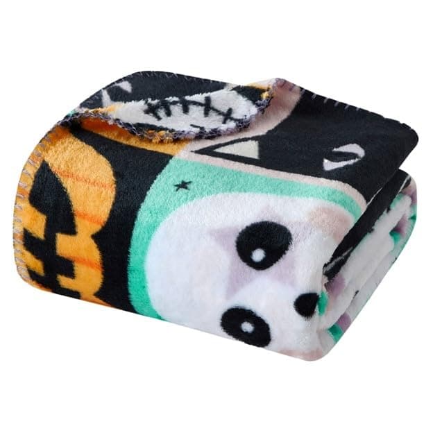 Way to Celebrate Halloween Zoom Call Plush Throw Blanket, 25% Recycled Polyester