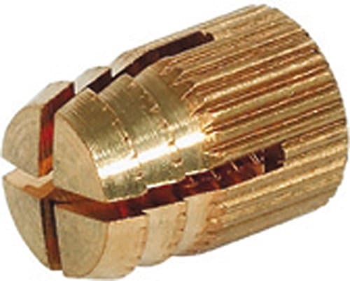 City Deco CentreSleeve M4 Internal Thread for Ø 5mm Holes - Bright Brass (Pack of 1)