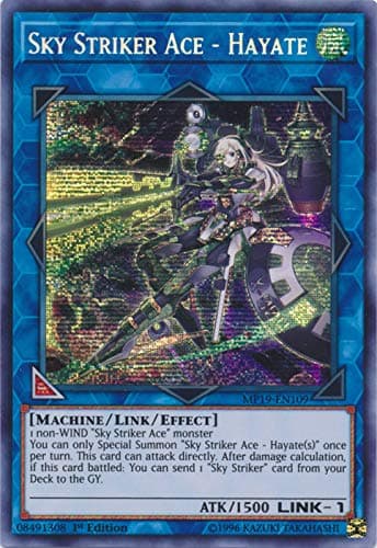 Sky Striker Ace - Hayate - MP19-EN109 - Prismatic Secret Rare - 1st Edition - 2019 Gold Sarcophagus Tin Mega Pack