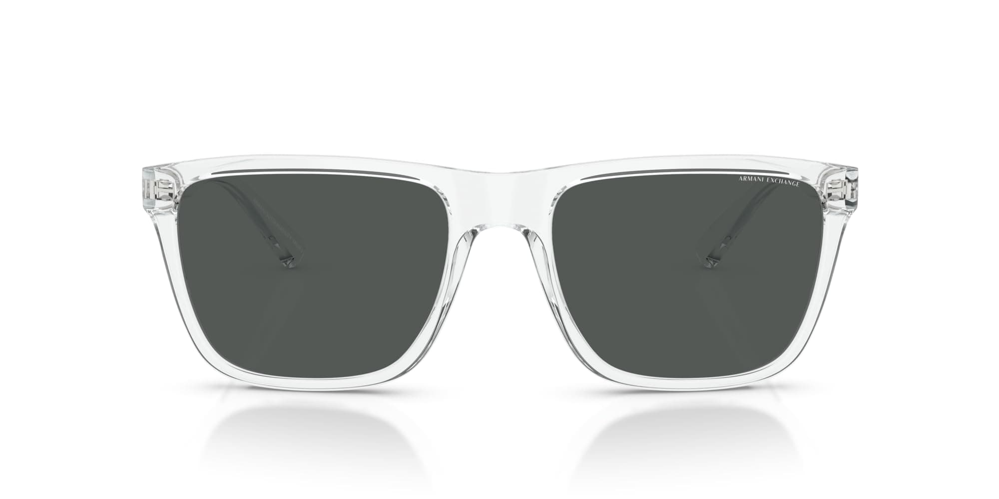 Armani Exchange Man Sunglasses Matte Grey Frame, Orange Mirror Red Lenses, 61MM