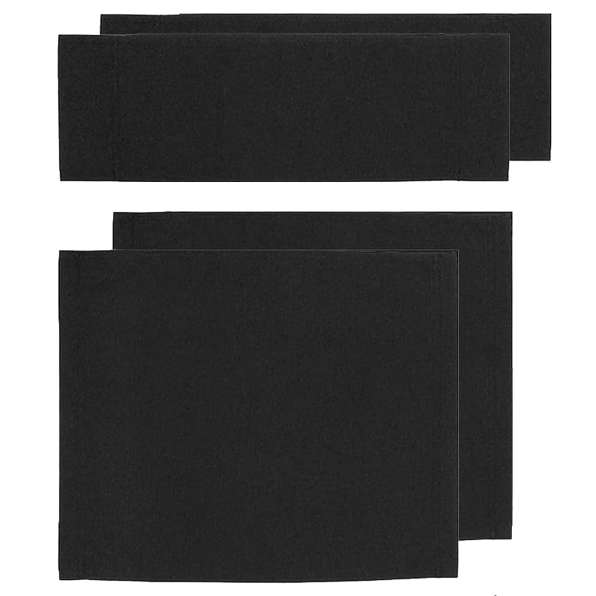 TBACW 2 Set (4pcs) 18''L X 15''W Directors Chair Canvas Replacement Covers Kit for Directors Chairs,Movie Chair Replacement Canvas Seat and Back Oxford Cloth Cover for Home M Size (Black)