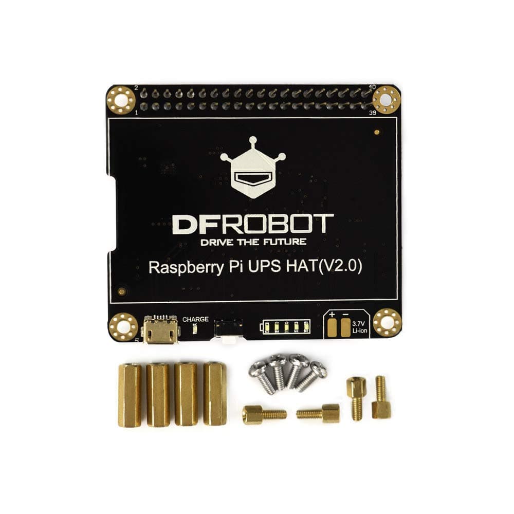 Raspberry Pi UPS HAT Board Power Supply Shield for RPi with Maxim Fuel Gauge - Accurate Power Capacity Measurement