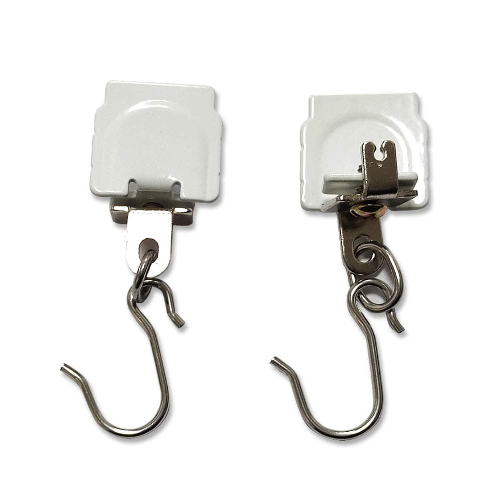 SOLOKOS 2-Pack Track End Caps with Hooks for Ceiling Curtain Track